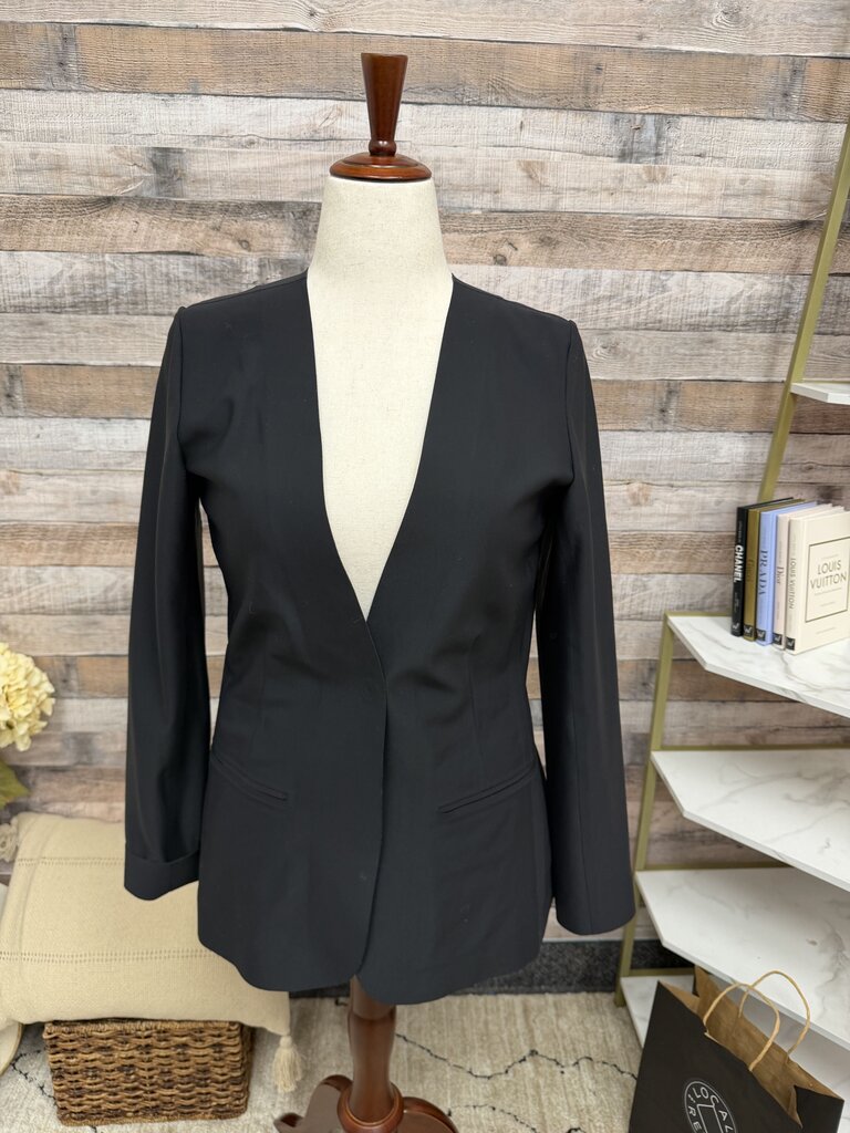 Athleta black one button blazer Athleta Black 10 women BLAZERS