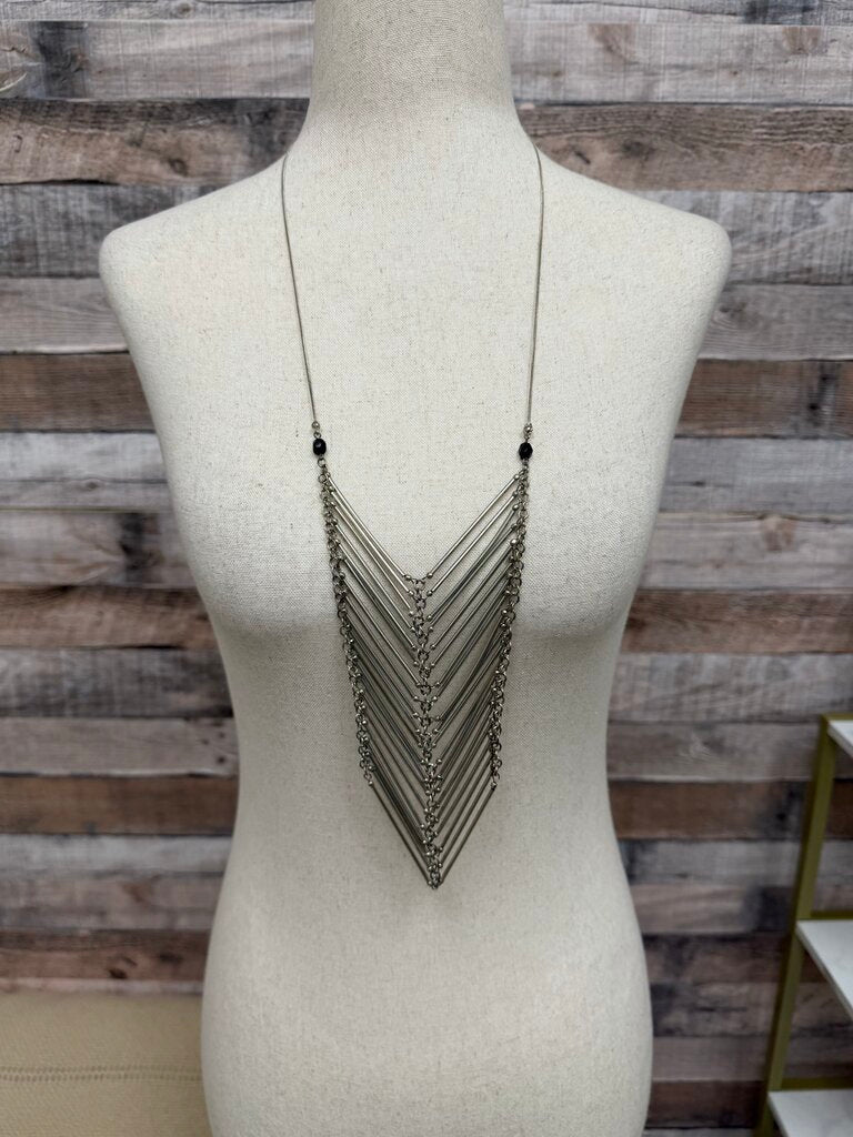 BCBG Crystal Waterfall Design Statement Necklace BCBG Gold OS women ACCESSORIES