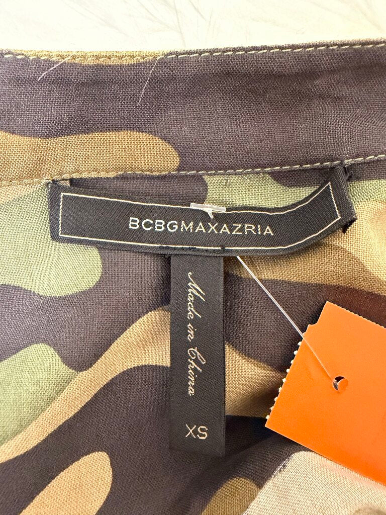BCBG Camo Military Style Button Down Shirt BCBG Camo XS women TOPS