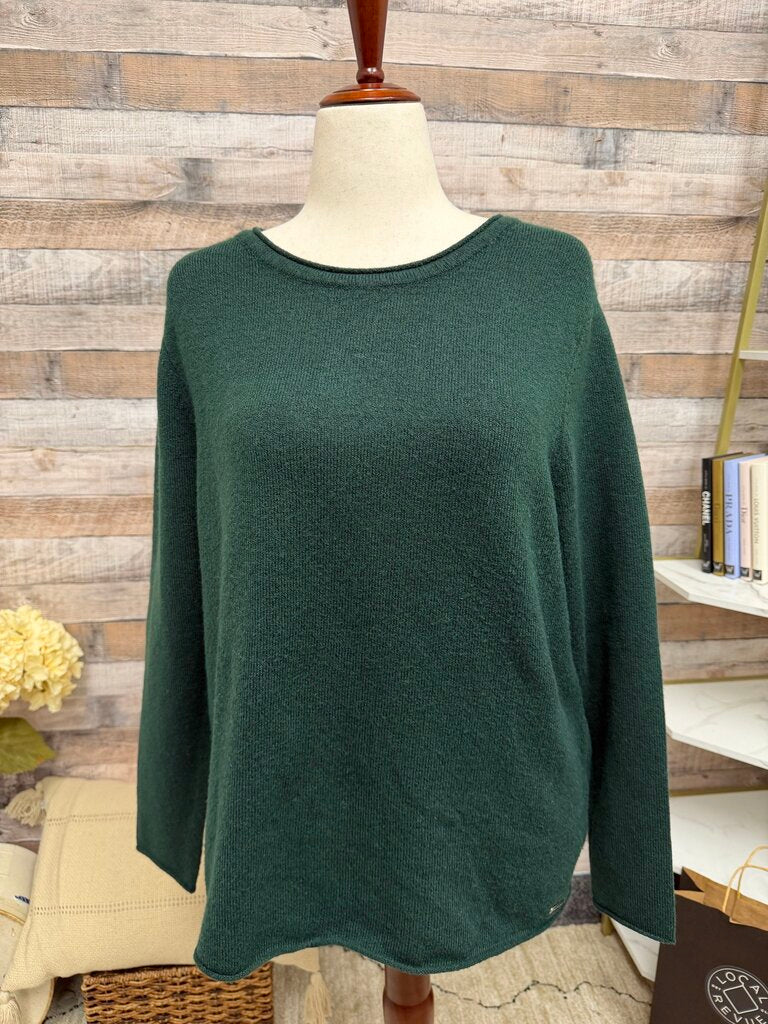 Calvin Klein Green Crew Neck Sweater Calvin Klein Green Large women SWEATERS