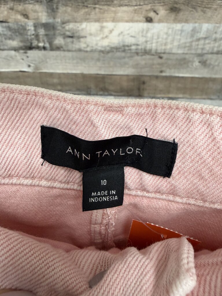 Ann Taylor NWT "The Trouser" pink wide leg pants Ann Taylor Pink 10 women PANTS