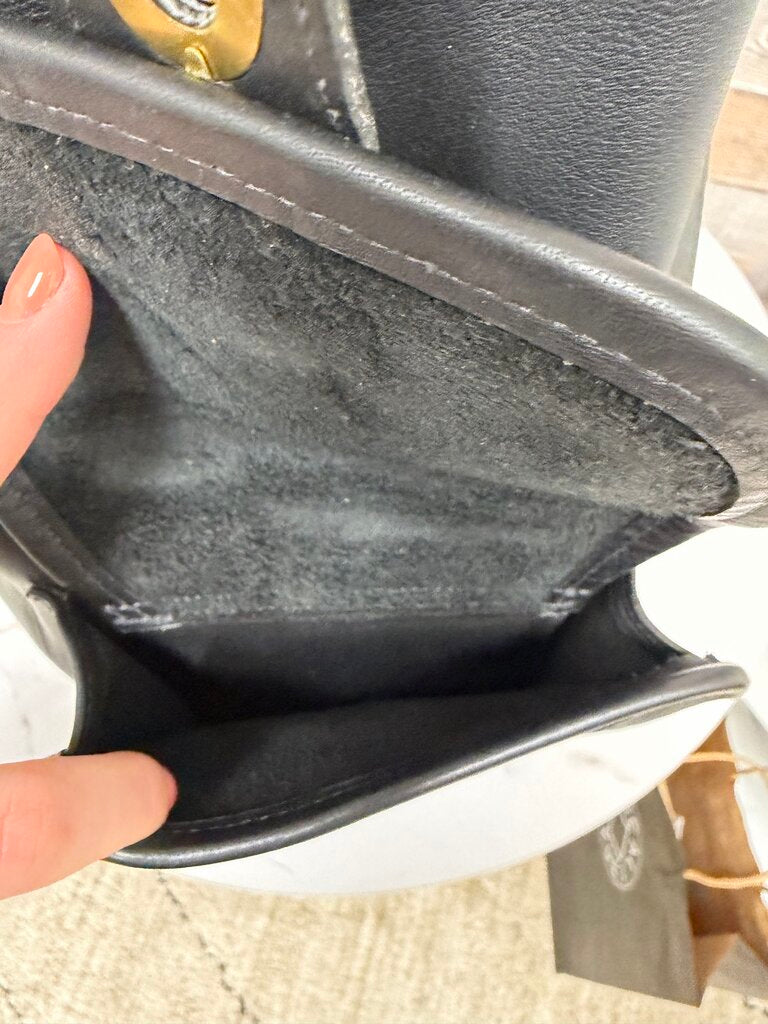 Coach Black Leather Bucket Backpack 9992 Coach Black OS BAGS