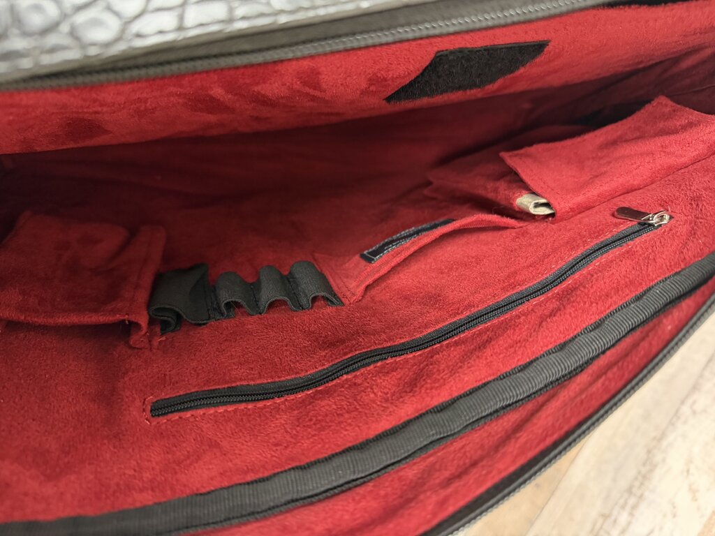 Mobile Edge Black Faux Leather Laptop Bag W/ Crocodile Embossed Pattern Mobile Edge Black OS women BAGS