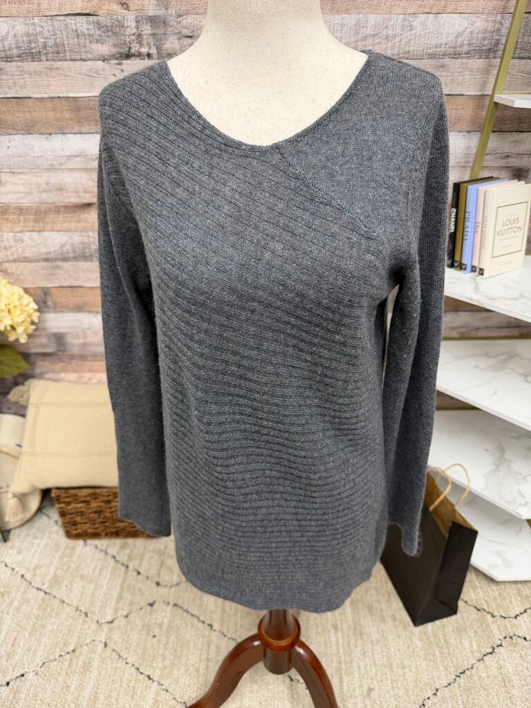 Griffen Cashmere grey asymmetrical hem sweater Griffen Cashmere Grey M women SWEATERS