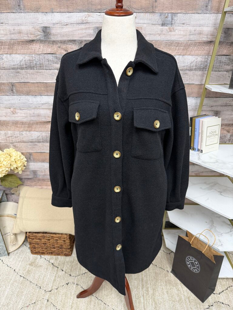 Z Supply Black Oversized Shacket NWT Z Supply Black Medium women JACKETS & COATS