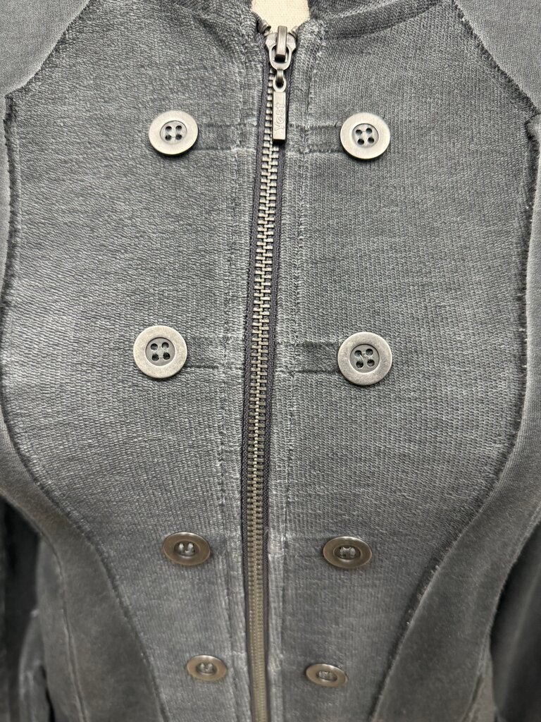 Yest Charcoal Military Inspired Cardigan Jacket Yest Charcoal 6 women JACKETS & COATS