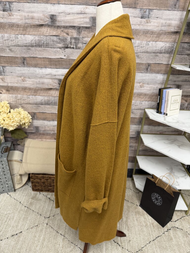 Eileen Fisher Copper Long Open Front Cardigan W/ Pockets Eileen Fisher Copper Small women JACKETS & COATS