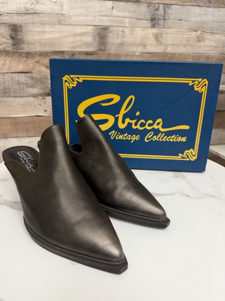 Sbicca Pewter Leather Mules Sbicca Vintage Collection Pewter 8 women SHOES