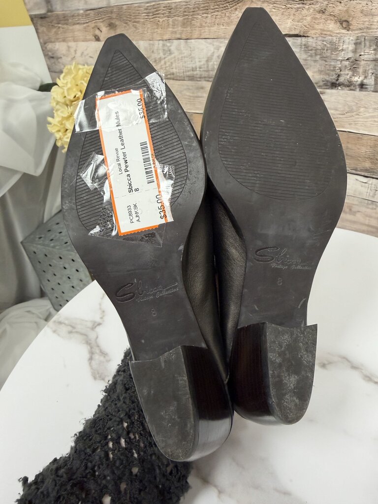 Sbicca Pewter Leather Mules Sbicca Vintage Collection Pewter 8 women SHOES