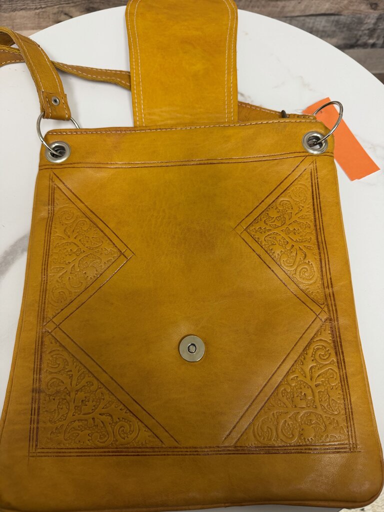 No Brand Gold Camel Embossed Crossbody Bag No Brand Gold OS BAGS