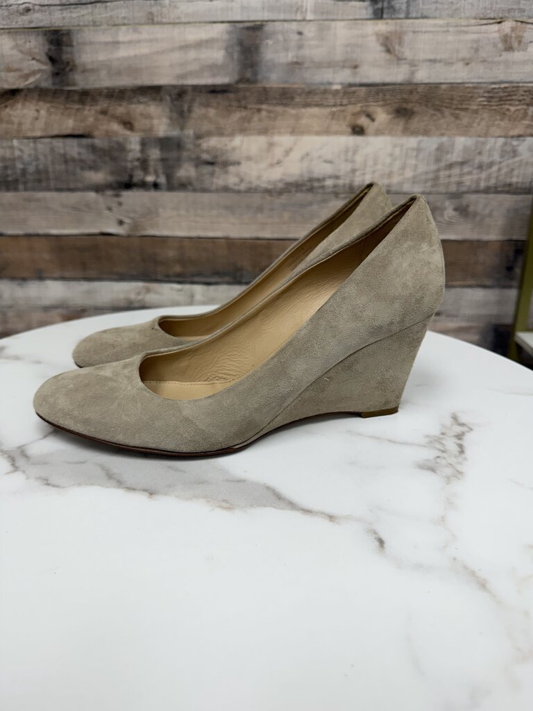 J. Crew Tan Suede Wedge Pumps J Crew Tan 8.5 women WEDGE