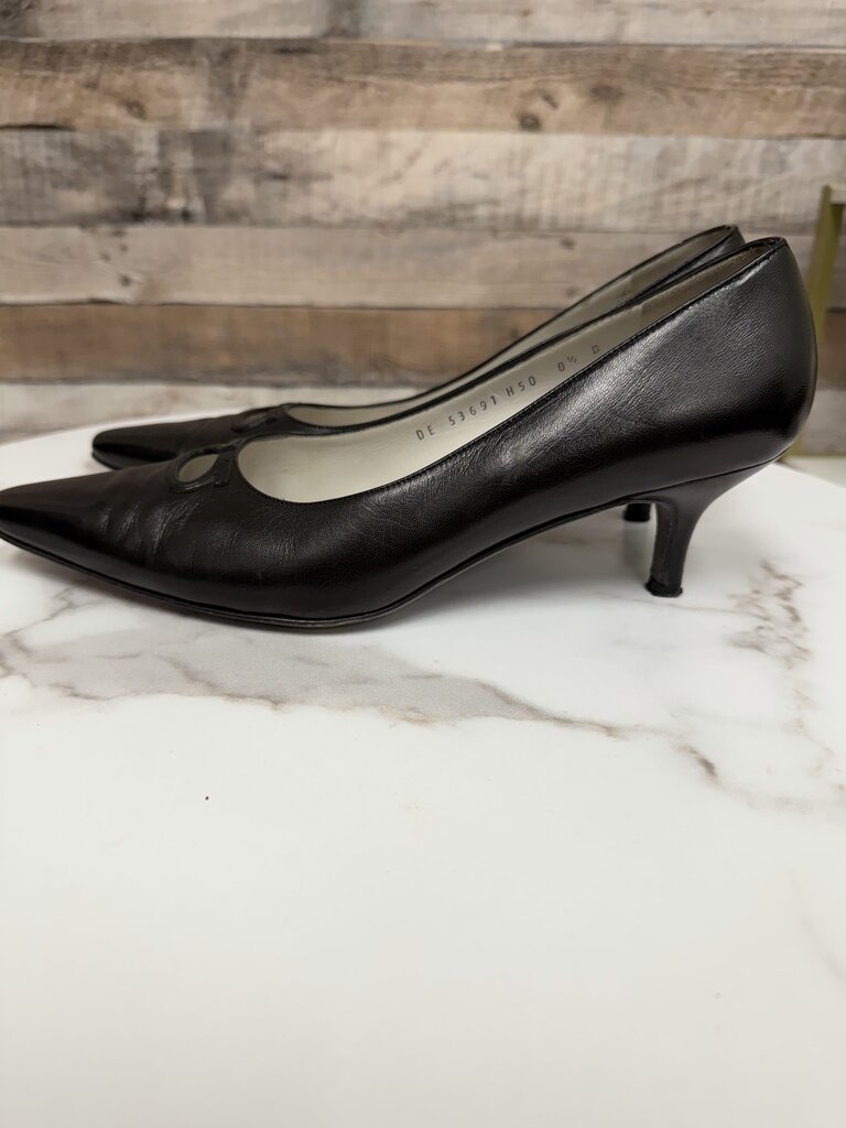 Ferragamo Black Leather Pump Ferragamo Black 8.5 women SHOES