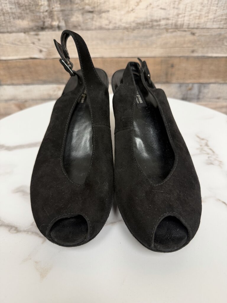 Paul Green Black Suede Platform Slingback Heel Paul Green Black 5.5 women SHOES