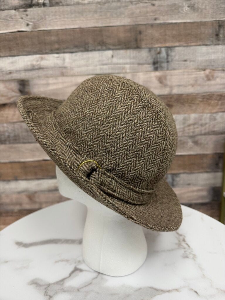 Betmar Vintage Wool Herringbone Fedora Betmar New York Herringbone OS women HATS