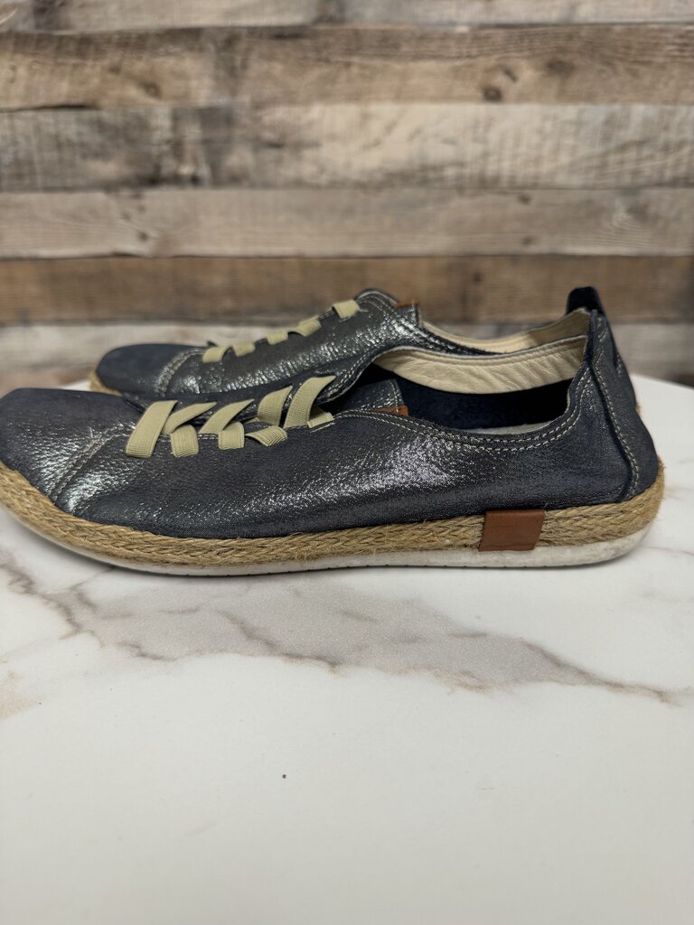 Spring Step Silver Metallic Espadrille Sneakers Spring Step Silver 8 women SNEAKERS