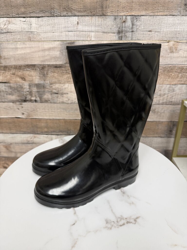 Sporto Waterproof Black Rubber Rain Boots 9 Sporto Black 9 women BOOTS