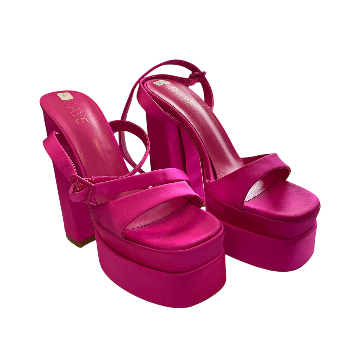 SIZE 8 Platform Pink Raye Shoes