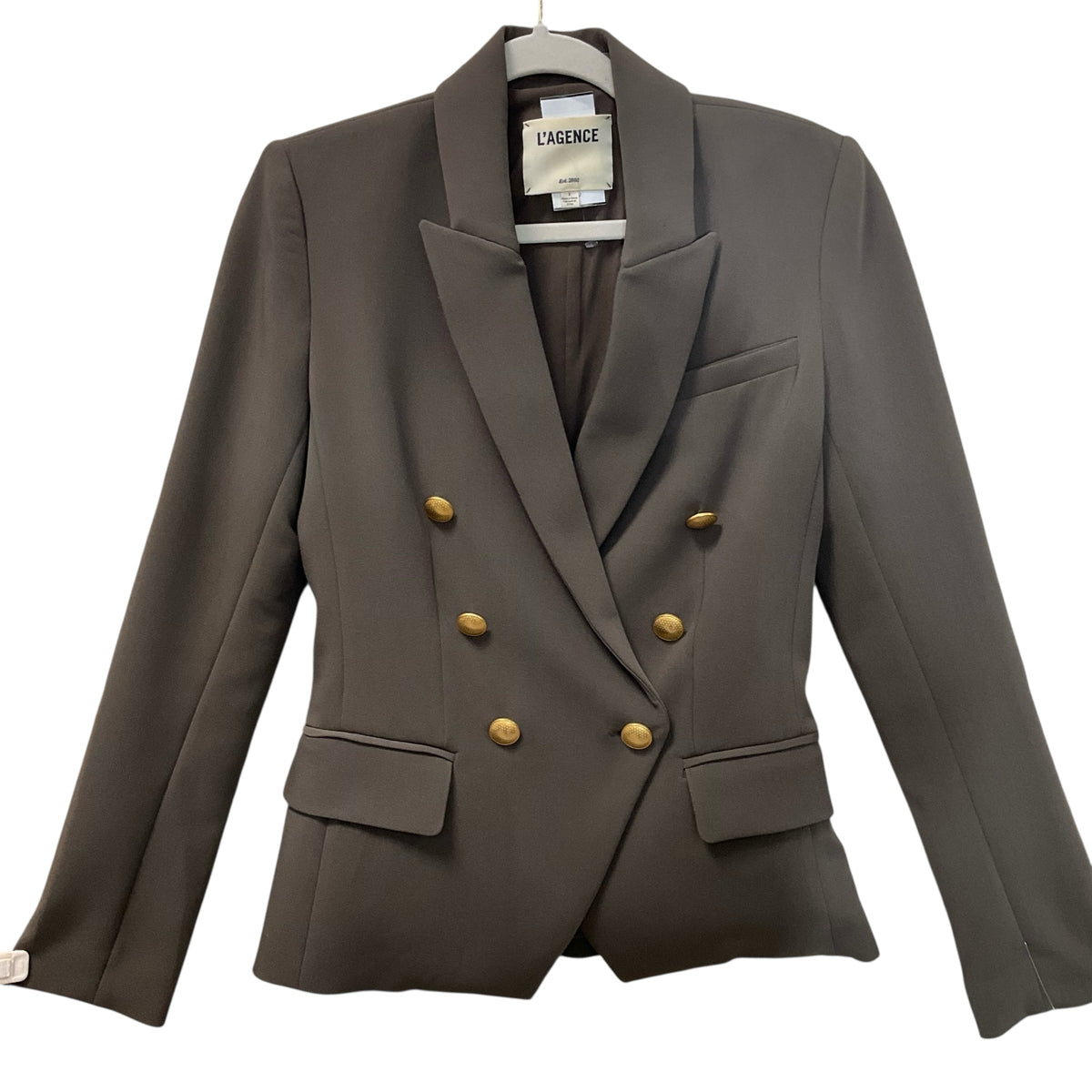Lagence Jacket OLIVE DB BLAZER W/GOLD BUTTONS Size 2