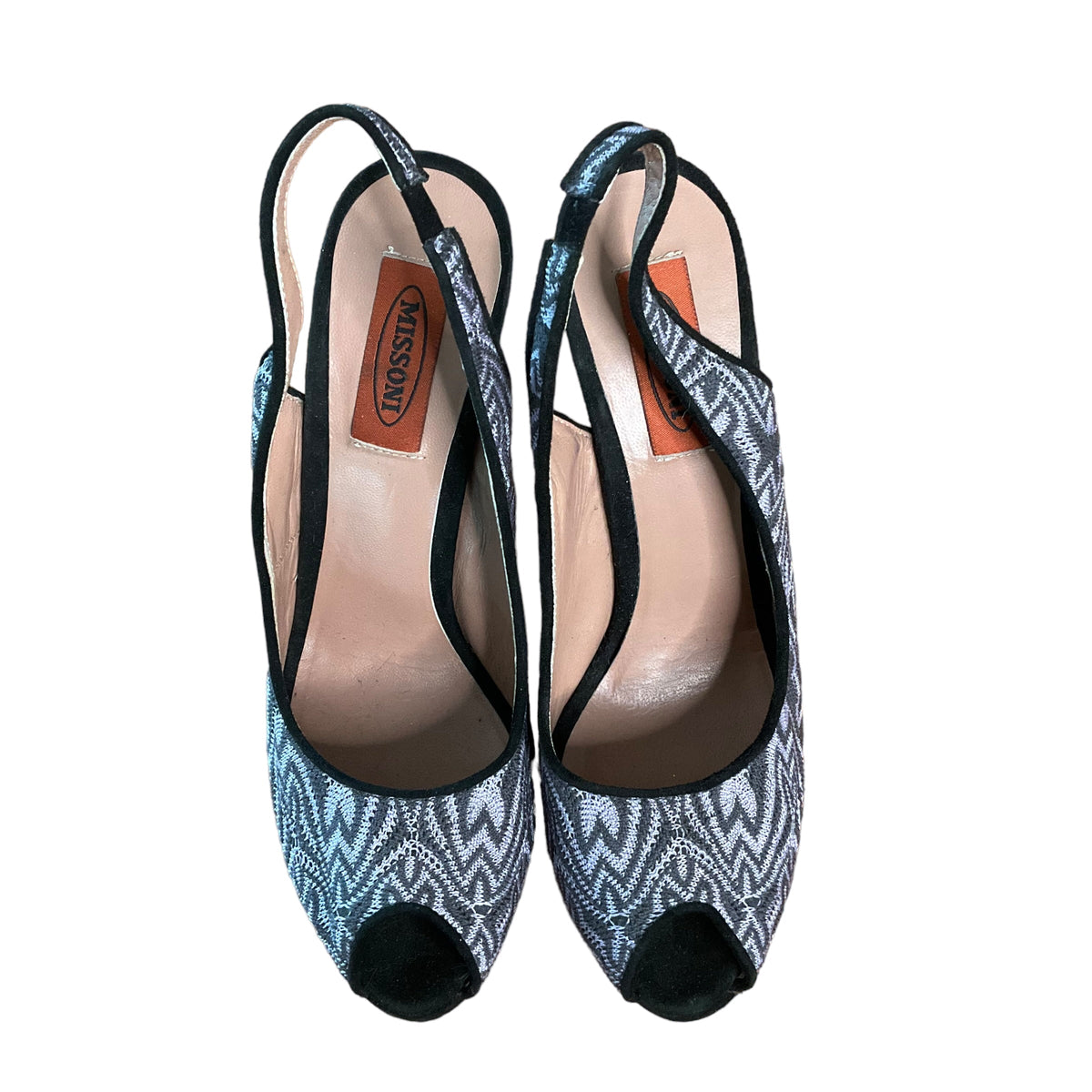 Missoni Peep Toe Platform Slingbacks. Size 39