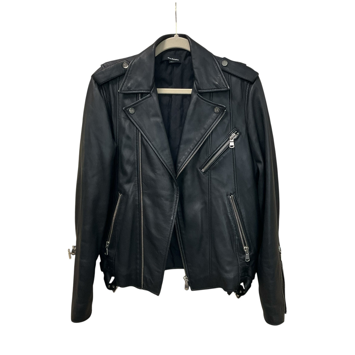 The Kooples Italian Leather Bomber Coat