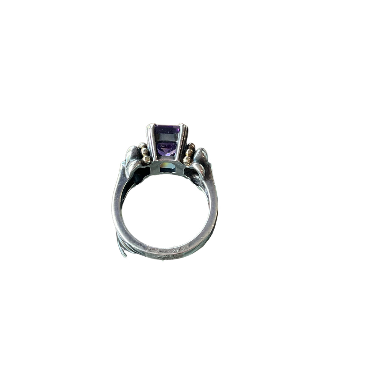 Lagos Caviar Amethyst Ring. Size 7