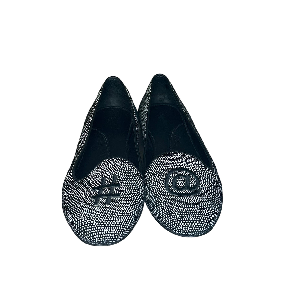 CHATELLES Black & Silver Hashtag Loafers
