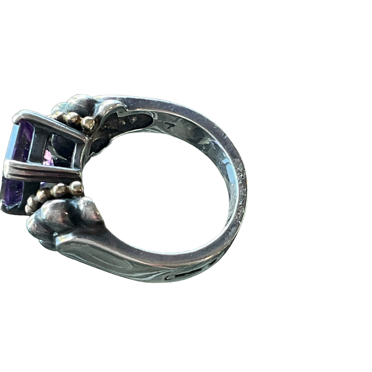 Lagos Caviar Amethyst Ring. Size 7