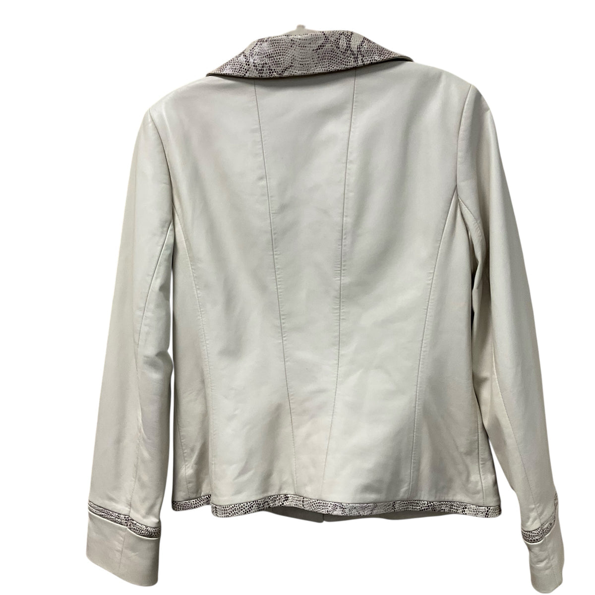 Dana Buchman Beige Leather Jacket Size 10.