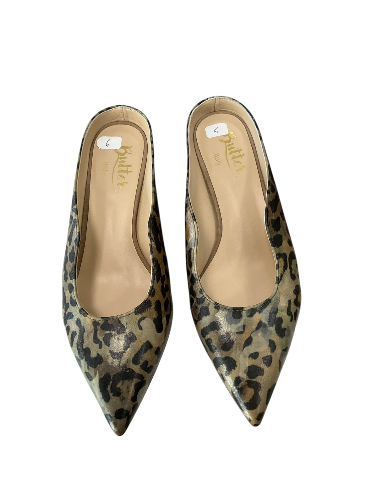 Butter Slip On Kittem Heel Shoe.