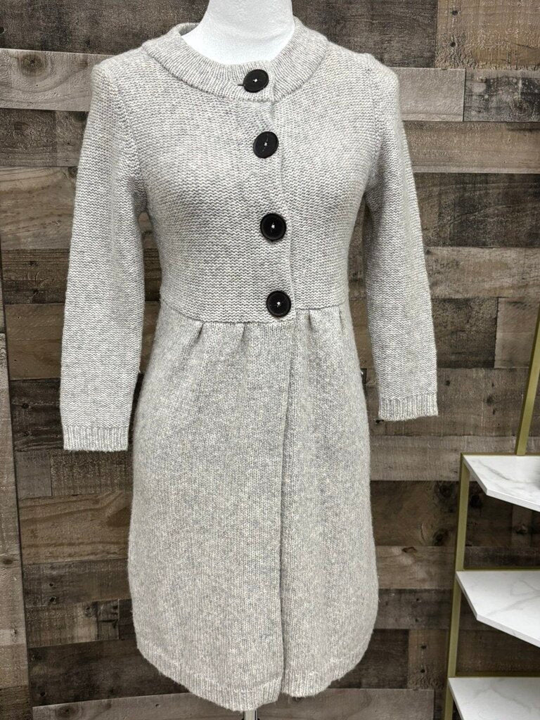 Oatmeal Duster 4 Brown Button Cardigan Size 4