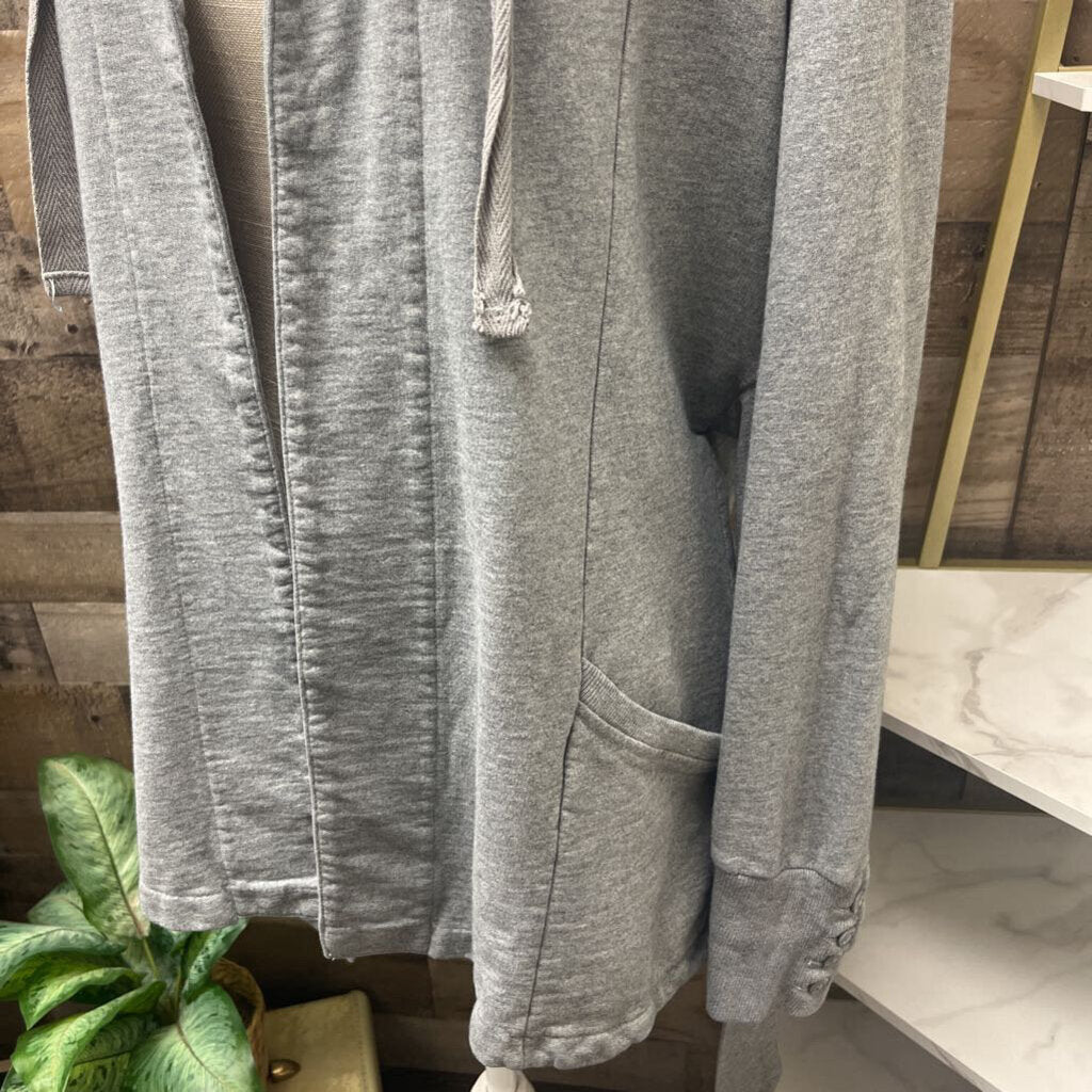 Gray Sweatshirt Hoodie Cardigan Size S