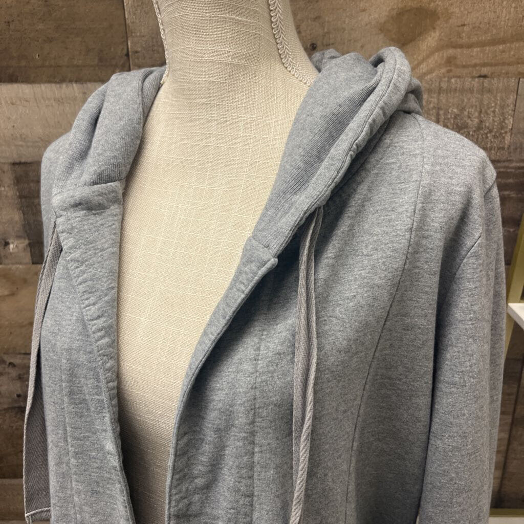 Gray Sweatshirt Hoodie Cardigan Size S