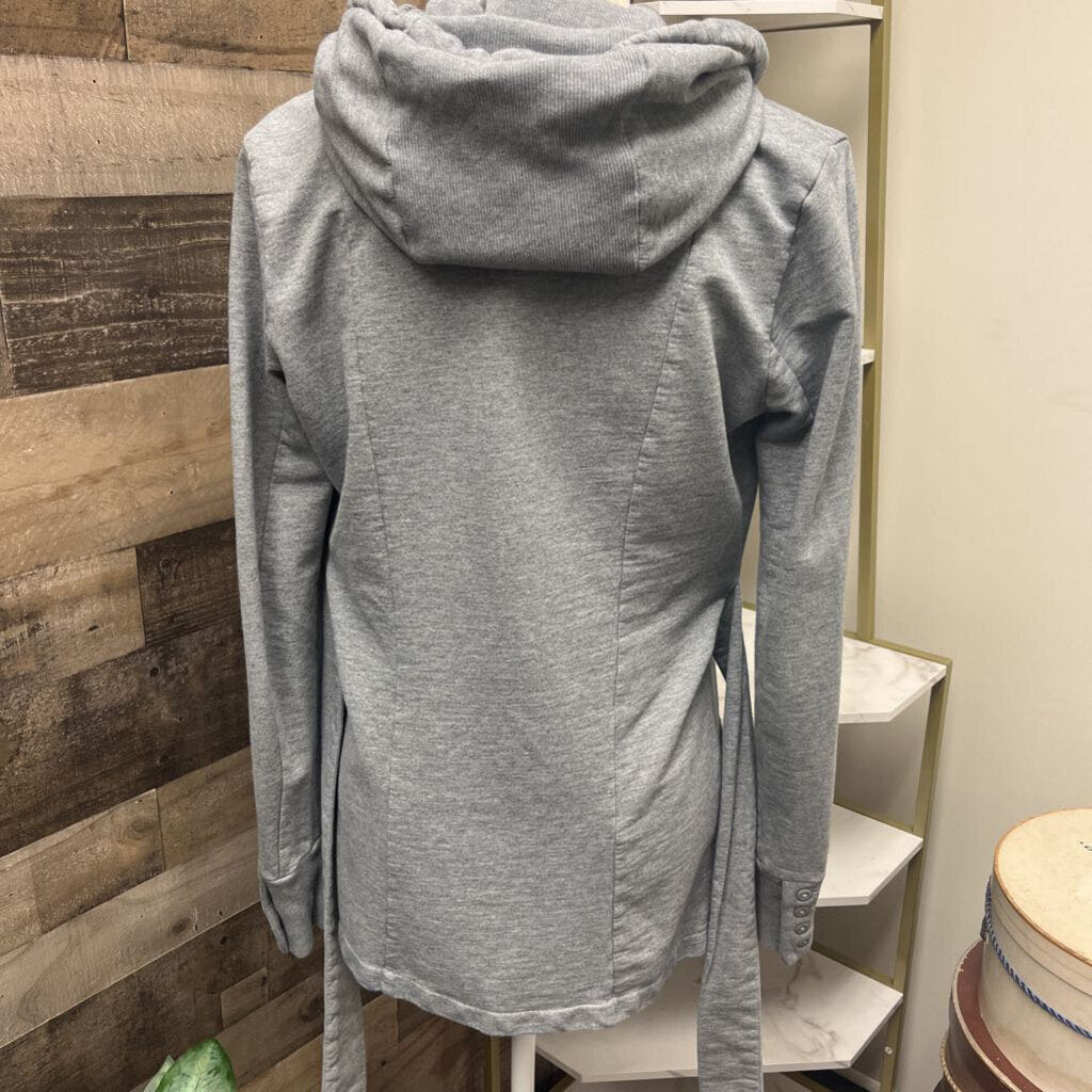 Gray Sweatshirt Hoodie Cardigan Size S