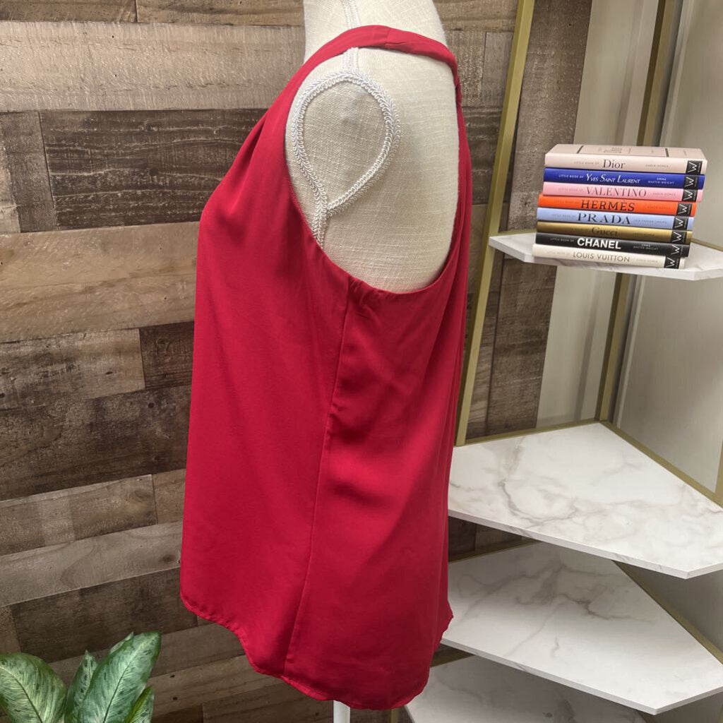Banana Republic Red Racer Back Halter Blouse Size M