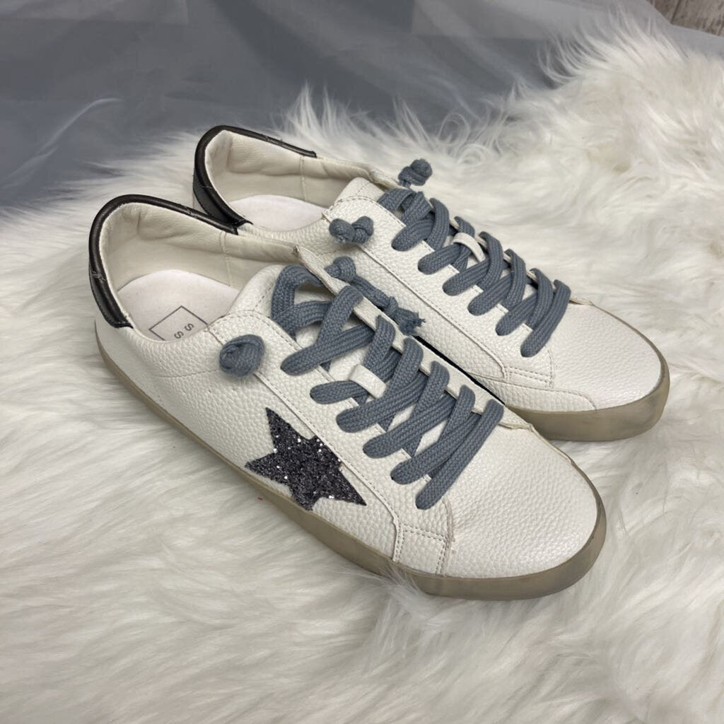 She Shop Paula White Sneakers w/Gray Laces & Sparkle Star Size 9