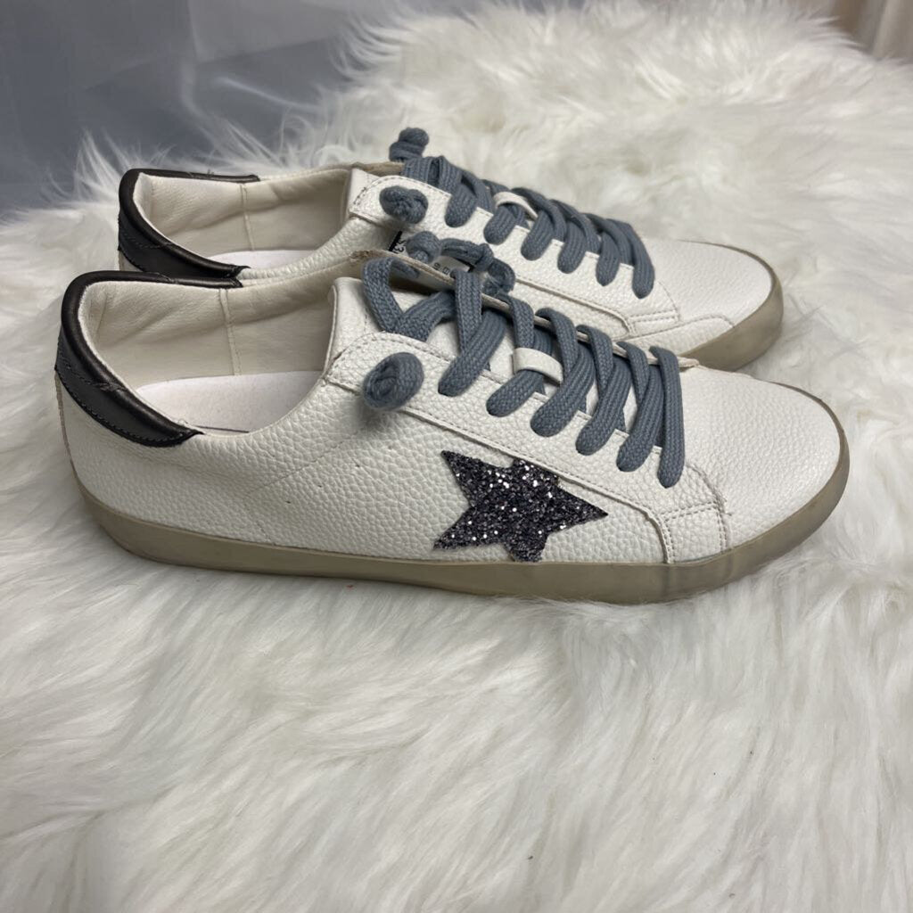 She Shop Paula White Sneakers w/Gray Laces & Sparkle Star Size 9