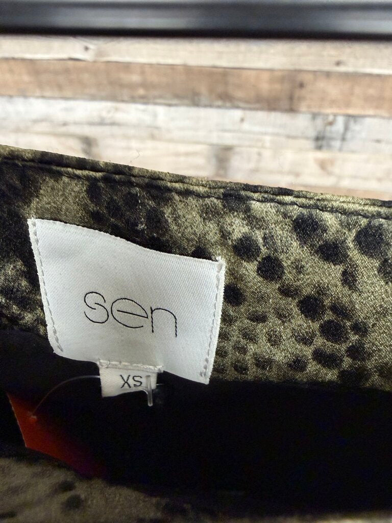 Sen Green & Black Snake Skin Skirt Size XS Sen Green & Black XS women WINTER SKIRTS