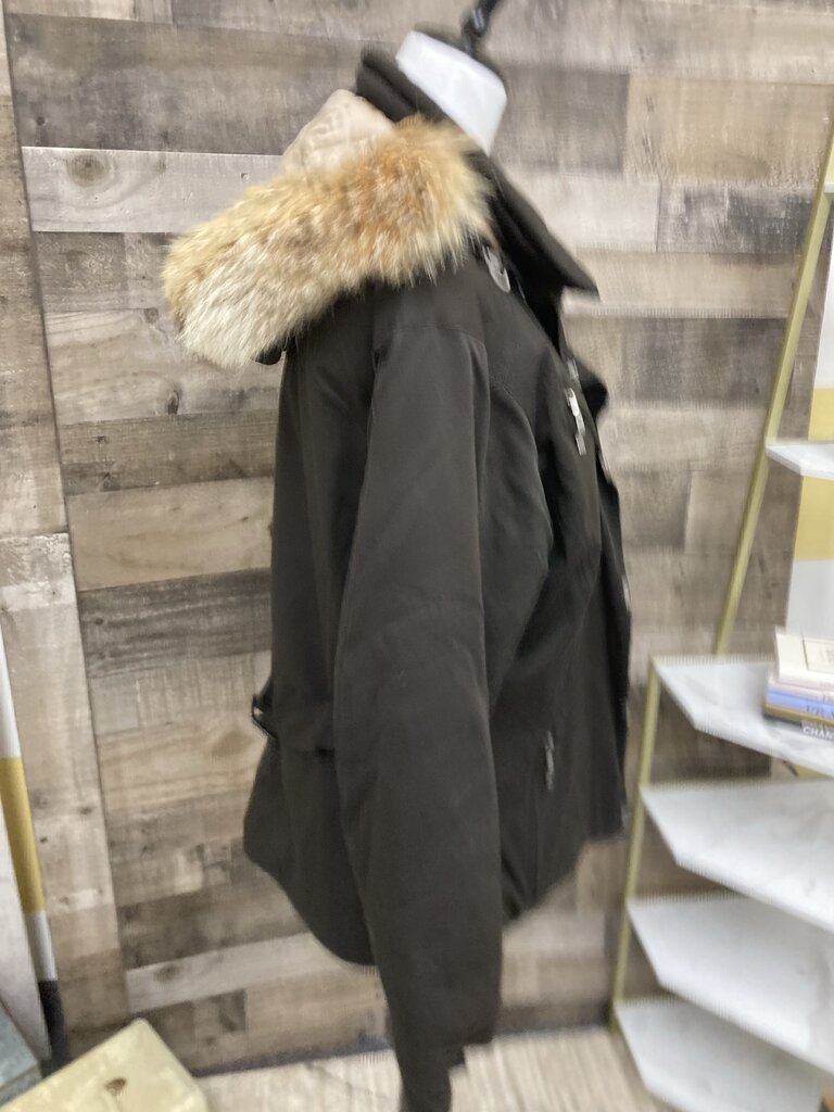 Fera Thermolite Black Faux Fur Hood Winter Coat Size 12