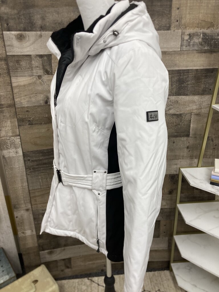 Zero Xposur XBLK White & Black Belted Ski Jacket Size L
