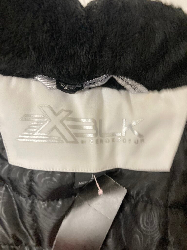 Zero Xposur XBLK White & Black Belted Ski Jacket Size L