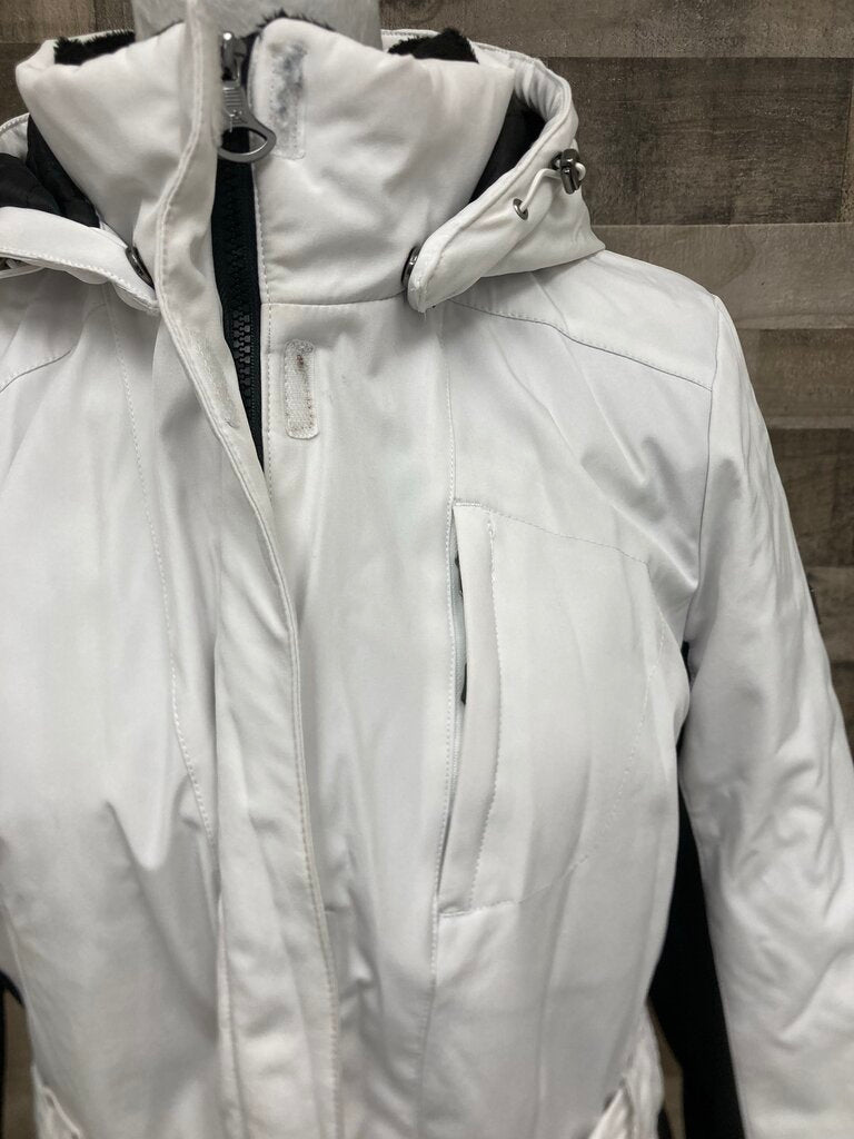 Zero Xposur XBLK White & Black Belted Ski Jacket Size L