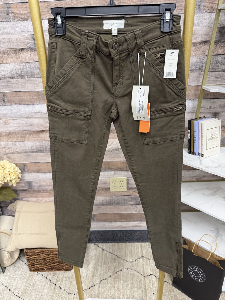 Joie Park Skinny Fatigue Pants Army Green Size 24 Joie Army Green 24 women PANTS