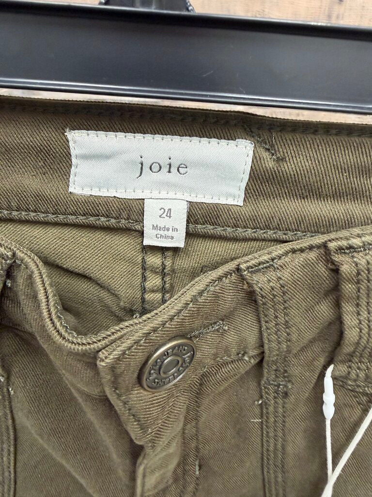 Joie Park Skinny Fatigue Pants Army Green Size 24 Joie Army Green 24 women PANTS