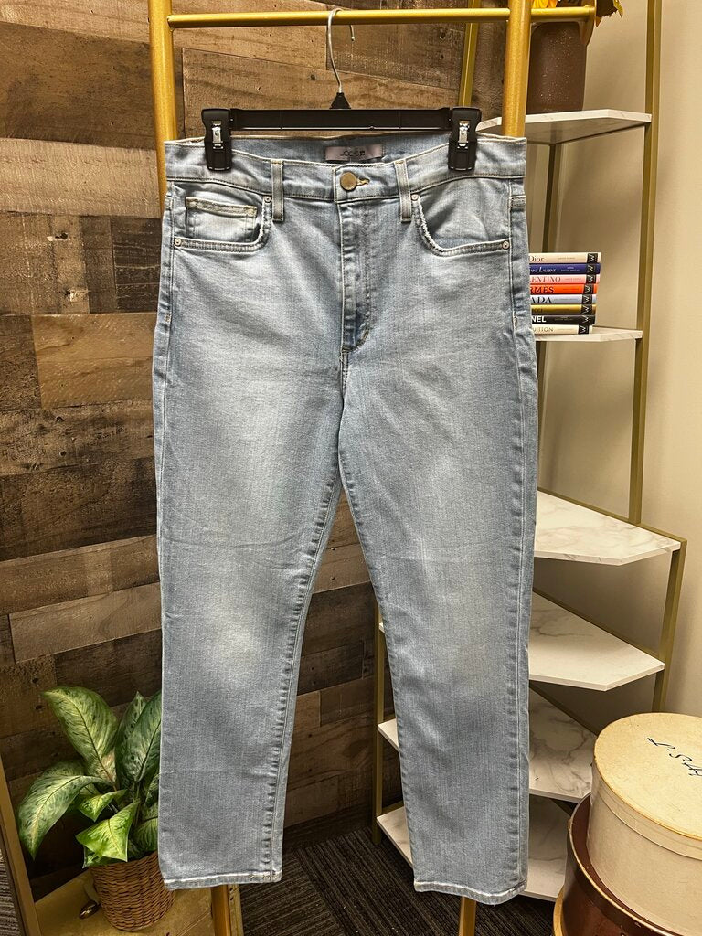 Joe's High Rise Straight Ankle Light Denim Size 31