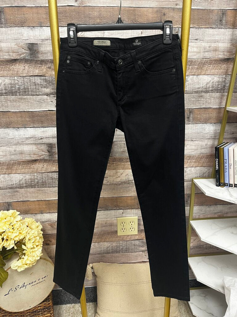 AG Adriano Goldschmied The Stilt Cigaret Jean Black Size 26