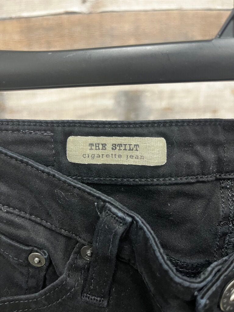 AG Adriano Goldschmied The Stilt Cigaret Jean Black Size 26