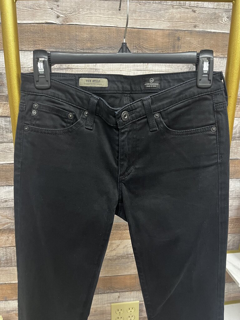AG Adriano Goldschmied The Stilt Cigaret Jean Black Size 26