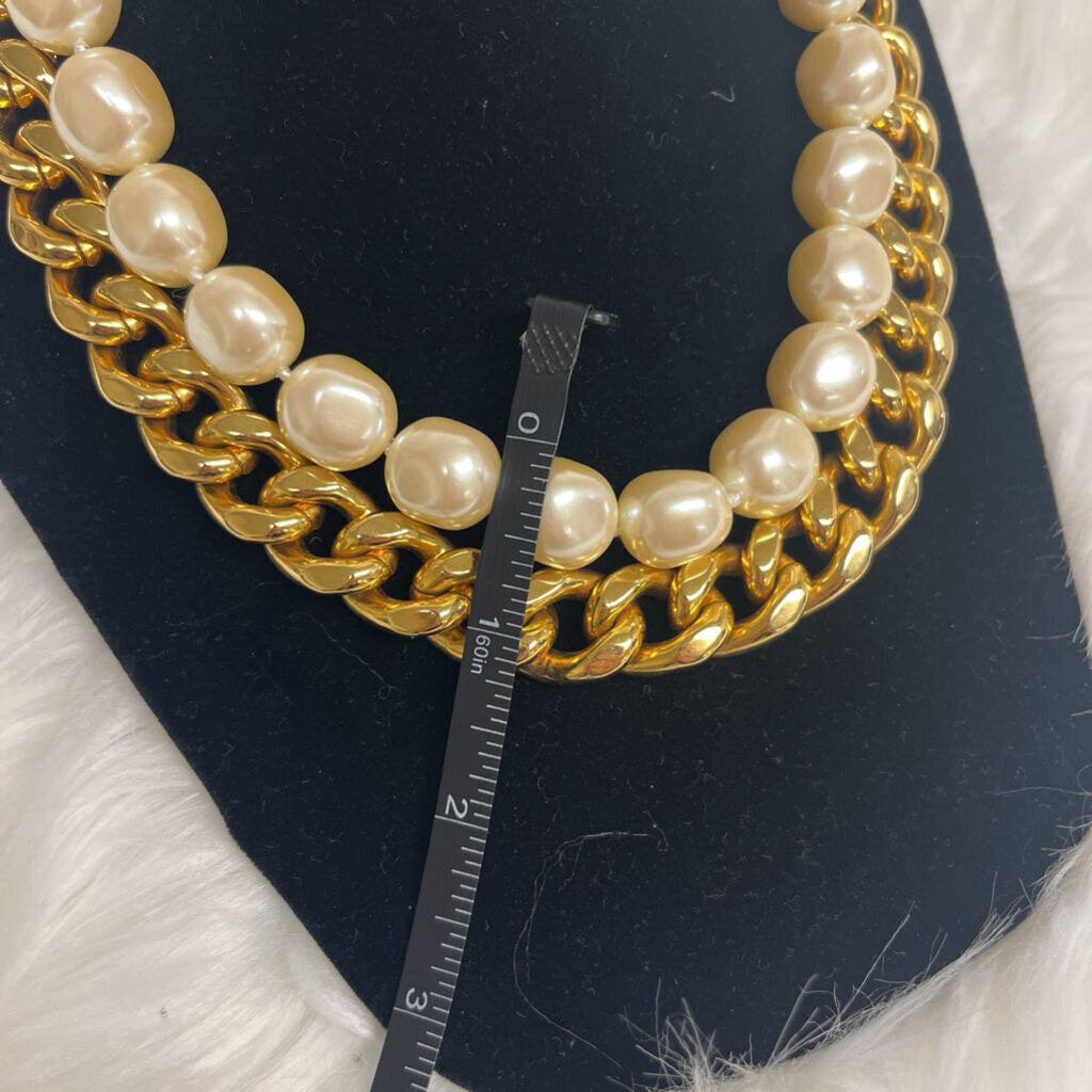 Carolee Gold Chain & Pearl Necklace