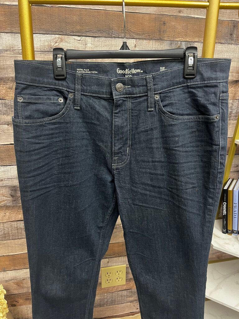 Goodfellow & Co Total Flex Slim Dark Denim 34W