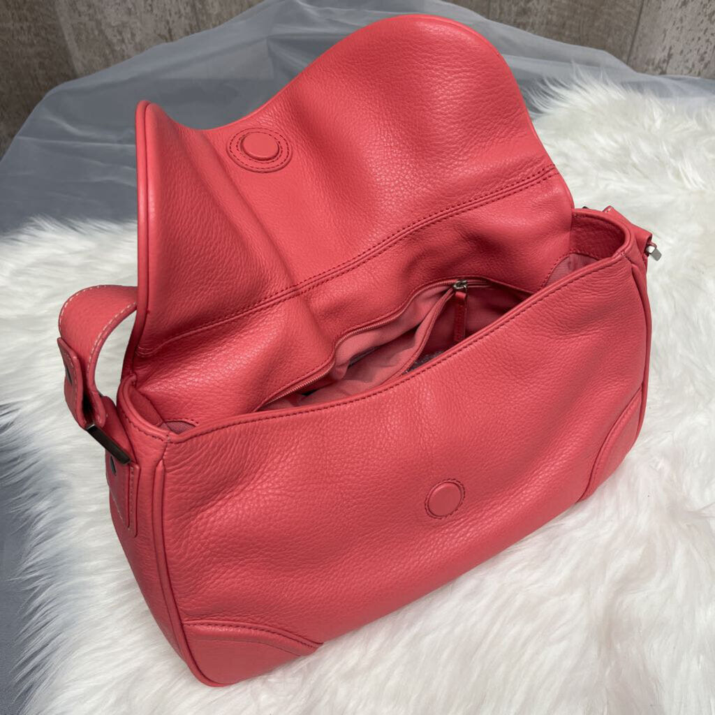 Talbots Coral Magnet Flap Bag